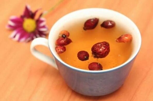 During the period of acute gastritis, rose decoction is included in the diet